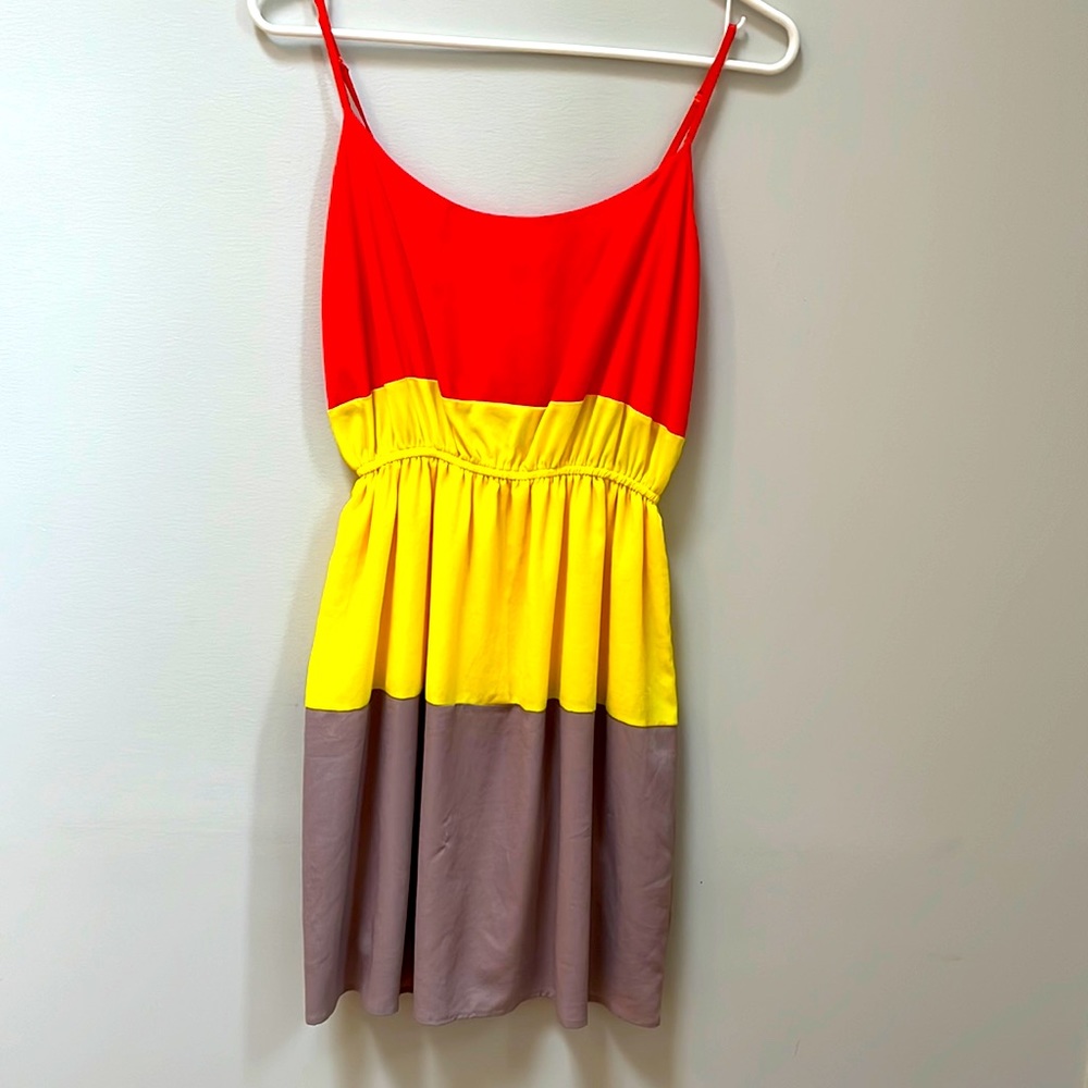 Strapless Three Color Dress